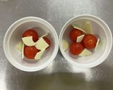 ミニトマトとチーズの茶わん蒸し作り方2写真