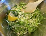 水菜、絹どうふ、分葱の白和え作り方4写真