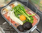 海老と菜の花！アウトドアで鍋焼きうどん作り方2写真