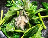 鶏ガラスープ味のほうれん草玉子焼き作り方2写真
