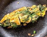 鶏ガラスープ味のほうれん草玉子焼き作り方4写真