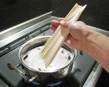 麦茶で茹でる釜揚げうどん作り方7写真