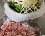 豚バラの餡かけ☆玉子とネギの炒飯弁当作り方1写真