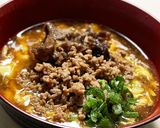 肉がさね玉子あんかけ蕎麦作り方14写真
