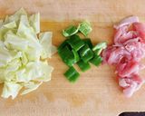 レンジ2分で作る回鍋肉のオープンサンド♪作り方1写真