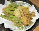 アスパラ＋ハナビラ＋舞茸（オリーブ油）作り方6写真