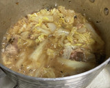 白菜と鯖水煮の煮込み 半熟卵とじ作り方3写真