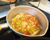 簡単　豆腐のカニかま枝豆あんかけ作り方5写真