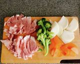 ブロッコリーと豚肉のオイスターソース炒め作り方1写真