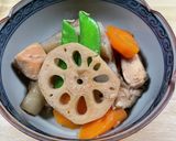 かつおだしとははつゆで筑前煮作り方6写真