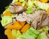 タレでしあげる●豚肉＆キャベツの野菜炒め作り方2写真