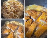 特大メンチカツと一口カツの玉子とじ弁当！作り方3写真