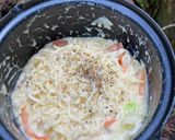 簡単・塩ラーメンカルボナーラ風（山ご飯)作り方13写真