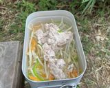 外で食べる味噌ラーメン（山ごはん）作り方4写真