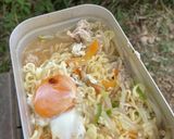 外で食べる味噌ラーメン（山ごはん）作り方7写真