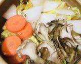赤味噌を加えて●味噌煮込みうどん鍋作り方1写真