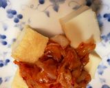 ごま油香る☆サイコロ厚揚げキムチ乗っけ作り方3写真