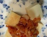 ごま油香る☆サイコロ厚揚げキムチ乗っけ作り方5写真