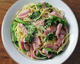 菜の花とベーコンのパスタ作り方7写真