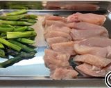 ✨むね肉とアスパラの粒マスタード和え作り方1写真