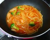 トマトとウインナーのクリームパスタ☆作り方4写真