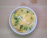 ポン酢で新玉ねぎとカイワレのたまご丼作り方7写真