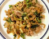 豚肉と菜の花のオイスターソース炒め作り方6写真