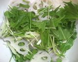 蓮根と水菜の梅マヨサラダ♪作り方5写真
