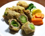 蕾菜のミルフィーユ豚肉巻きフライ　2種類作り方6写真