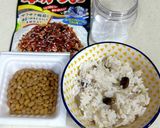 納豆ご飯☆かつおふりかけ&辣油作り方1写真