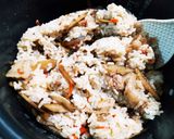 牛肉代わりに豚頭細切れでごぼうとまぜ飯作り方4写真