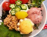 受験応援飯☆合格祈願☆君は粘れ〜合格丼！作り方1写真
