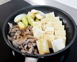 長ねぎ入り肉豆腐。作り方4写真