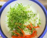 長芋＆豆苗＆人参のかき揚げ作り方1写真