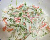 長芋＆豆苗＆人参のかき揚げ作り方2写真