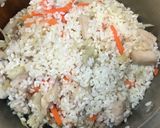 お肉たっぷり♡鶏ごぼうの炊き込みピラフ♪作り方6写真