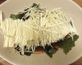 春菊とえのきの胡麻海苔和え作り方3写真