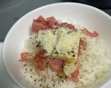 カルボナーラ丼(๑>◡<๑)作り方2写真