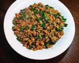 簡単☆挽き肉とニラのカレー風味炒め作り方3写真