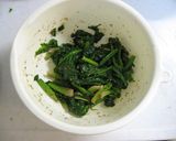 磁性鍋でつくる、簡単ほうれん草のゴマ和え作り方2写真