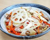 お肉入りレンコンきんぴら。作り方6写真