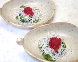 釜揚げしらすと胡瓜の酢の物　梅肉添え作り方7写真