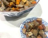 コロコロこんにゃくと根菜の煮物作り方3写真