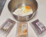 「フレーバーあまざけ」３色パンケーキ！作り方1写真