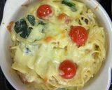 ベーコンとほうれん草のパスタグラタン作り方3写真