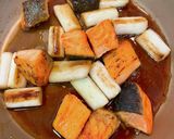 鮭と白ネギの柚子胡椒照り焼き♩作り方4写真