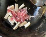 小松菜と豚肉のピリ辛ニンニク醤油作り方2写真