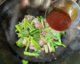 小松菜と豚肉のピリ辛ニンニク醤油作り方3写真