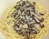 【簡単】お出汁で食べる☆和風きのこパスタ作り方6写真