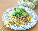 【簡単】お出汁で食べる☆和風きのこパスタ作り方7写真